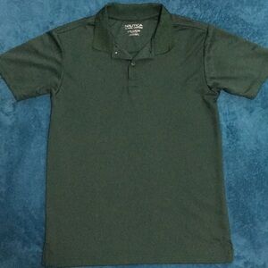 Dark Green NAUTICA Collard Short Sleeve Shirt